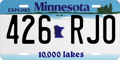 MN license plate 426RJO