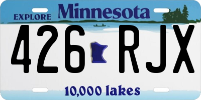 MN license plate 426RJX