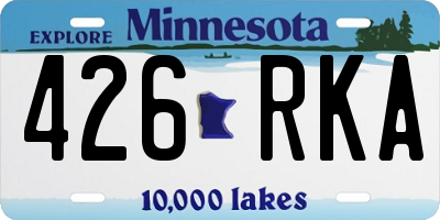 MN license plate 426RKA