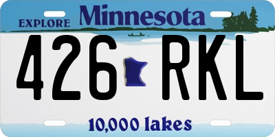 MN license plate 426RKL
