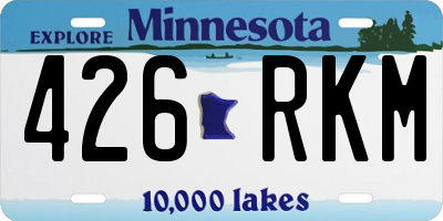 MN license plate 426RKM