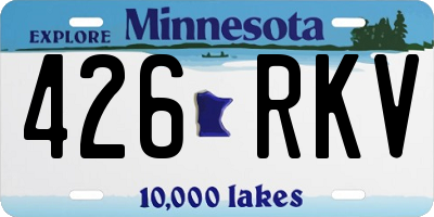 MN license plate 426RKV