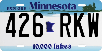 MN license plate 426RKW