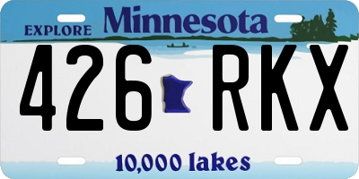 MN license plate 426RKX