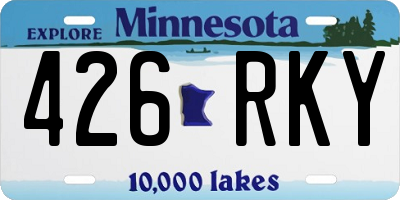 MN license plate 426RKY