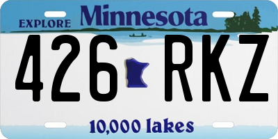 MN license plate 426RKZ