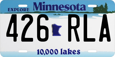 MN license plate 426RLA