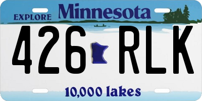 MN license plate 426RLK