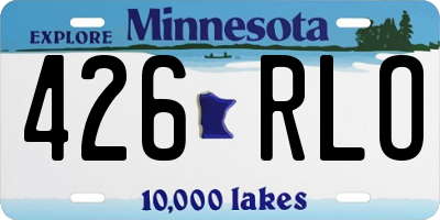 MN license plate 426RLO