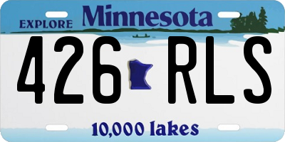 MN license plate 426RLS