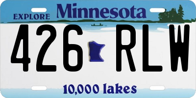 MN license plate 426RLW