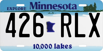 MN license plate 426RLX