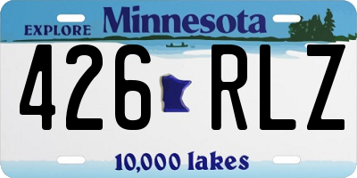 MN license plate 426RLZ