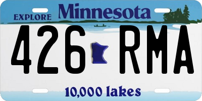 MN license plate 426RMA