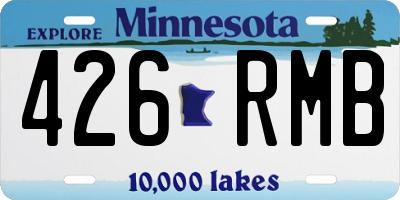 MN license plate 426RMB