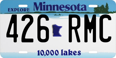 MN license plate 426RMC