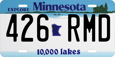 MN license plate 426RMD