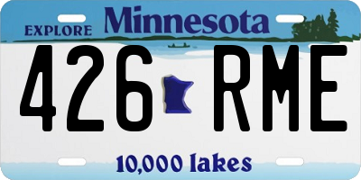 MN license plate 426RME