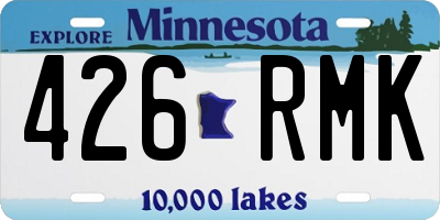 MN license plate 426RMK