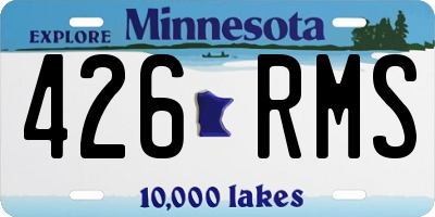 MN license plate 426RMS