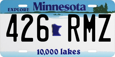 MN license plate 426RMZ