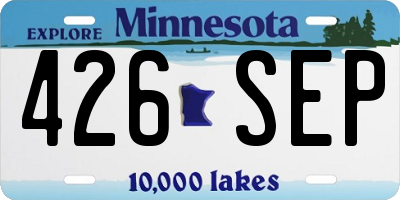 MN license plate 426SEP