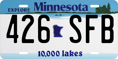 MN license plate 426SFB