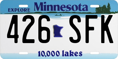 MN license plate 426SFK
