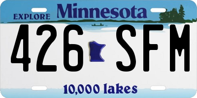 MN license plate 426SFM