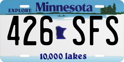MN license plate 426SFS