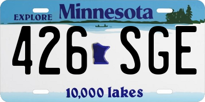 MN license plate 426SGE