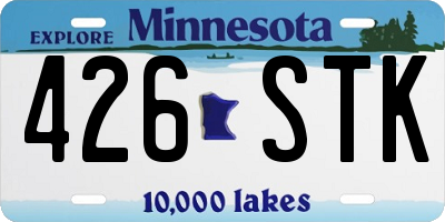 MN license plate 426STK