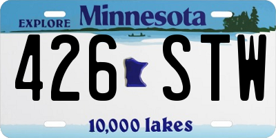 MN license plate 426STW