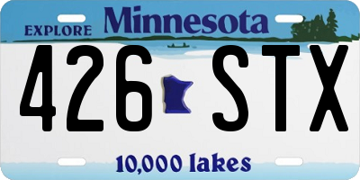 MN license plate 426STX