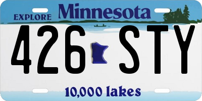 MN license plate 426STY