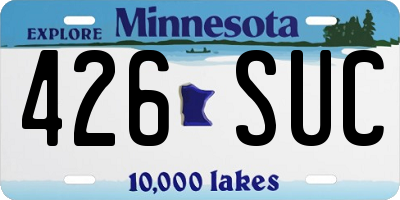 MN license plate 426SUC
