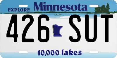 MN license plate 426SUT