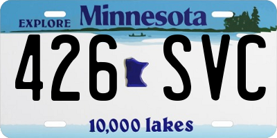 MN license plate 426SVC