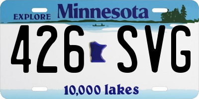 MN license plate 426SVG