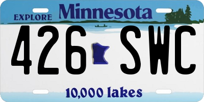 MN license plate 426SWC