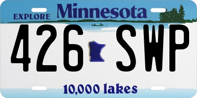 MN license plate 426SWP