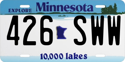 MN license plate 426SWW