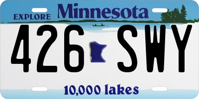MN license plate 426SWY