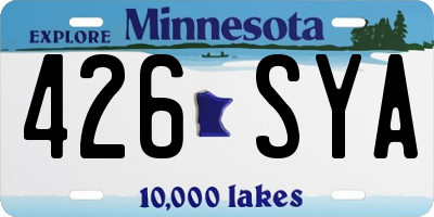 MN license plate 426SYA