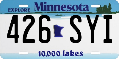 MN license plate 426SYI