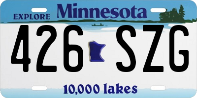 MN license plate 426SZG