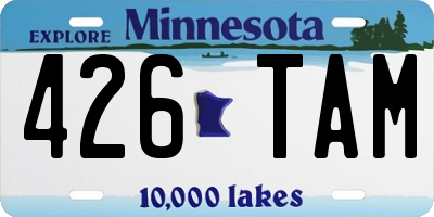 MN license plate 426TAM