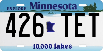 MN license plate 426TET
