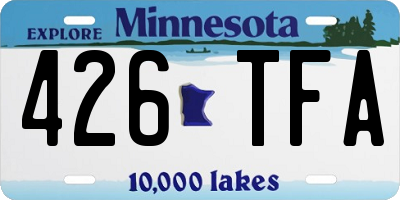 MN license plate 426TFA
