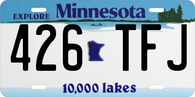 MN license plate 426TFJ